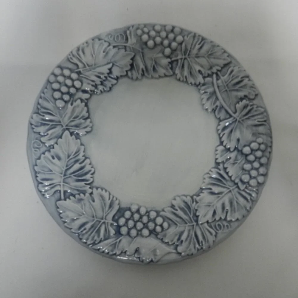 Williams Sonoma Italy blue Grapevine salad snack side plate Micro Dish NWT NEW